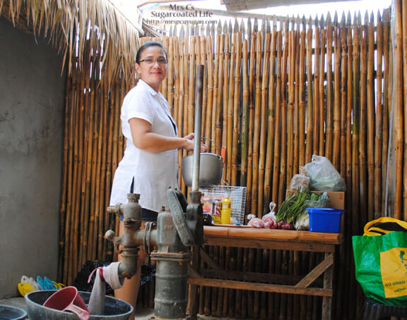 Mom in her kitchen.