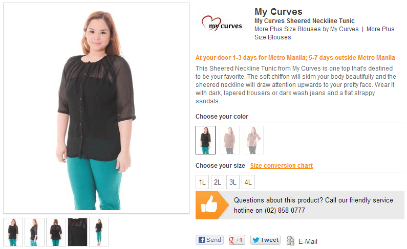 My Curves Sheered Neckline Tunic My Curves