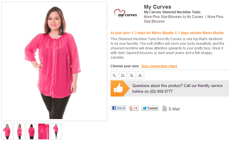 My Curves Sheered Neckline Tunic My Curves2