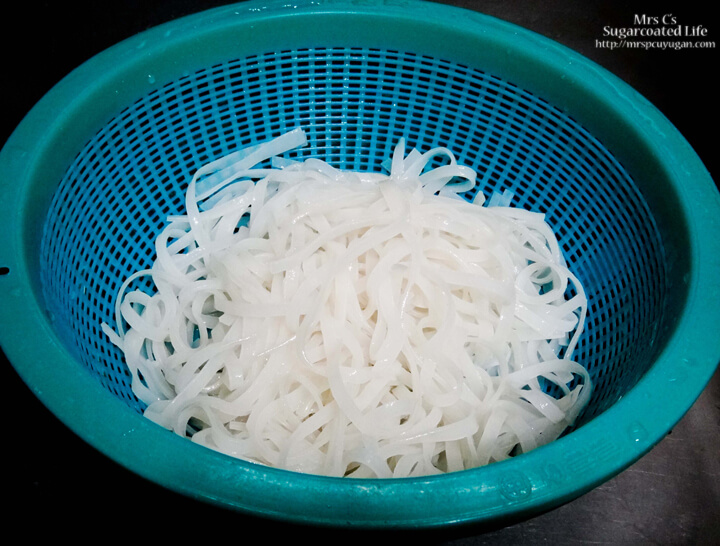 Don't forget to rinse the noodles with cold water before setting them aside.