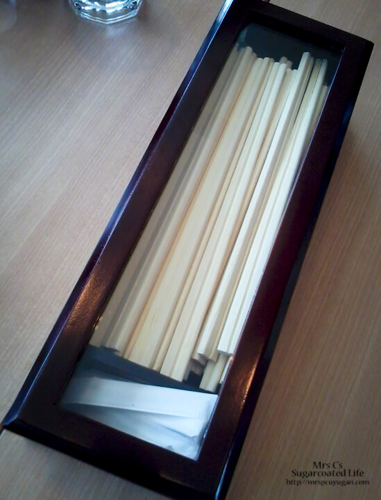 Box of chopsticks found on every table