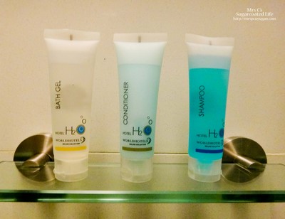 Toiletries made exclusively for Hotel H2O