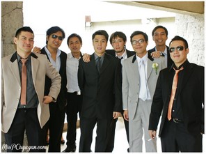 MrC with the boys at our wedding