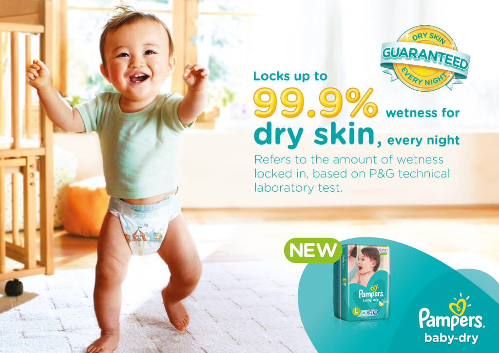 New pampers Baby Dry 99.9% Dryness Challenge